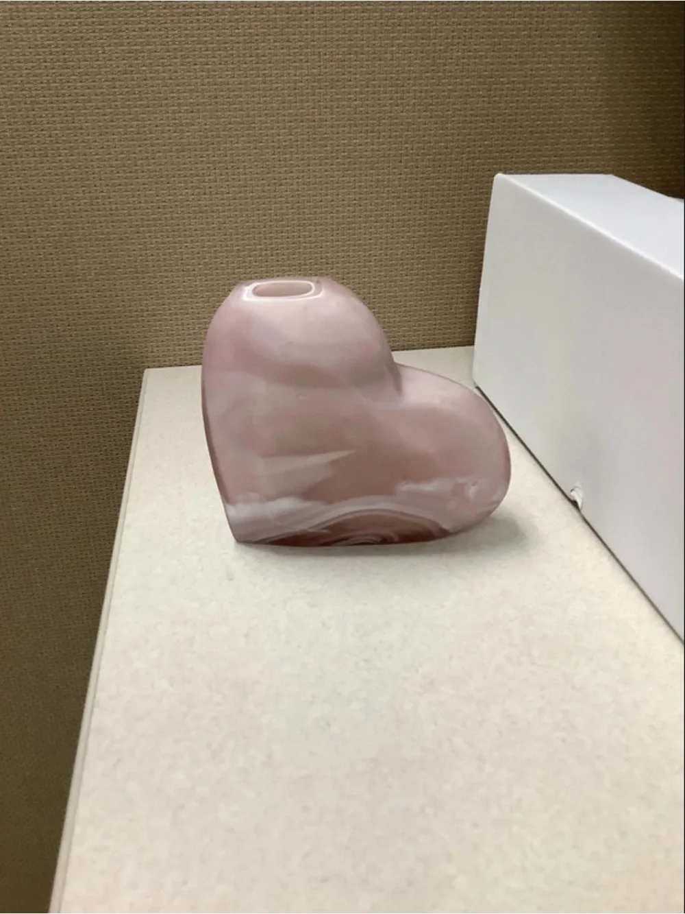 Kendra Scott Pink Heart Glass Vase